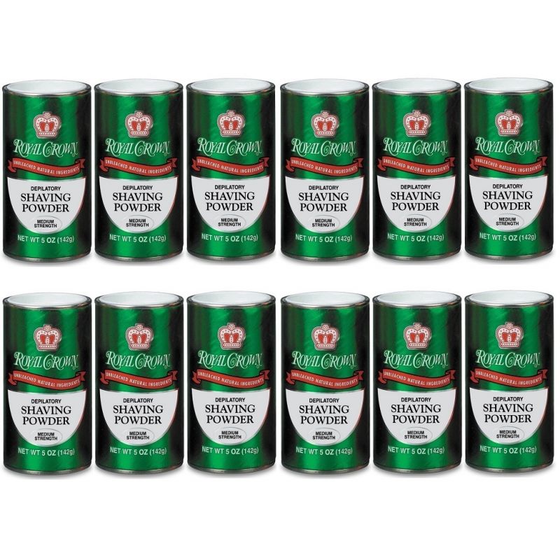 Royal Crown Depilatory Shaving Powder Medium Strength 5 Oz 12 Pack