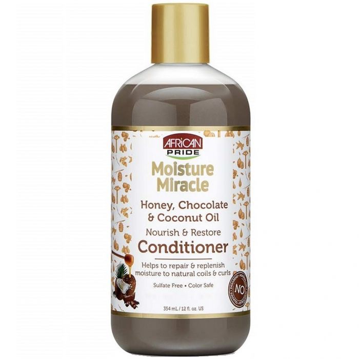 African Pride Moisture Miracle Honey, Chocolate & Coconut Oil Nourish & Restore Conditioner 12 oz