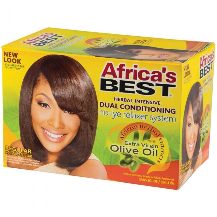 Africa's Best Herbal Intensive Dual Conditioning No-Lye Relaxer Regular - 1 Complete Application