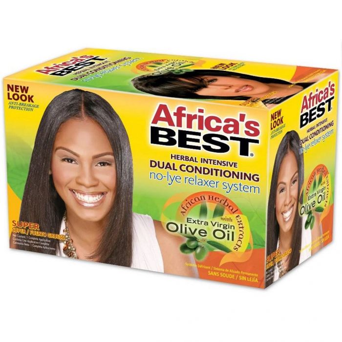 Africa's Best Herbal Intensive Dual Conditioning No-Lye Relaxer Super - 1 Complete Application