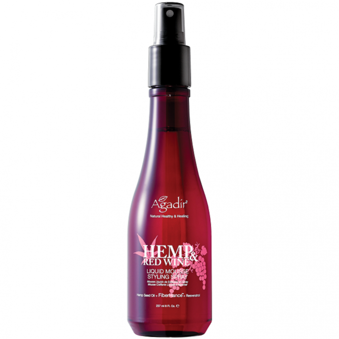 Agadir Hemp & Red Wine Liquid Mousse Styling Spray 8 oz