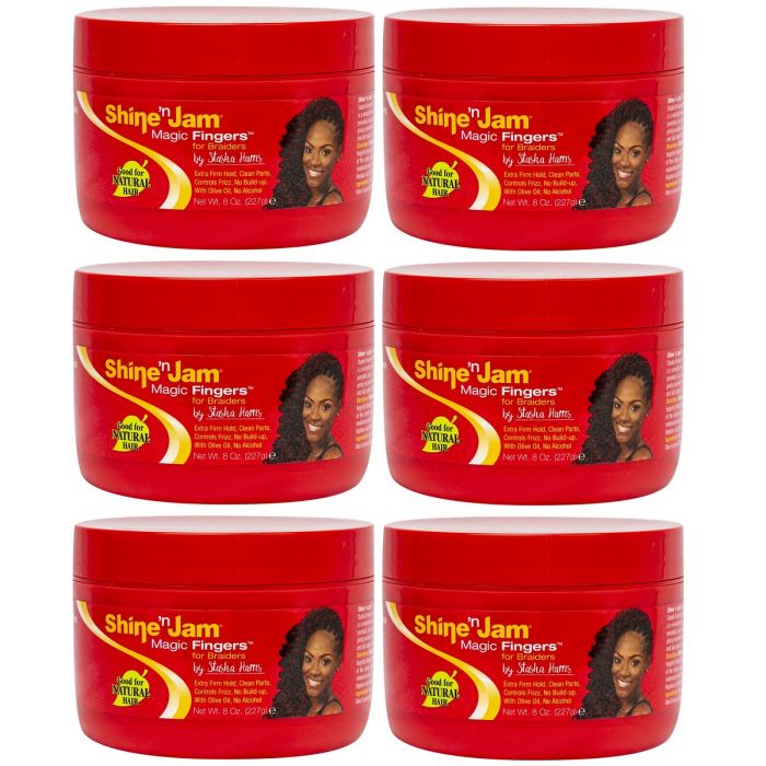 Ampro Shine 'n Jam Magic Fingers For Braiders 8 oz - 6 Pack