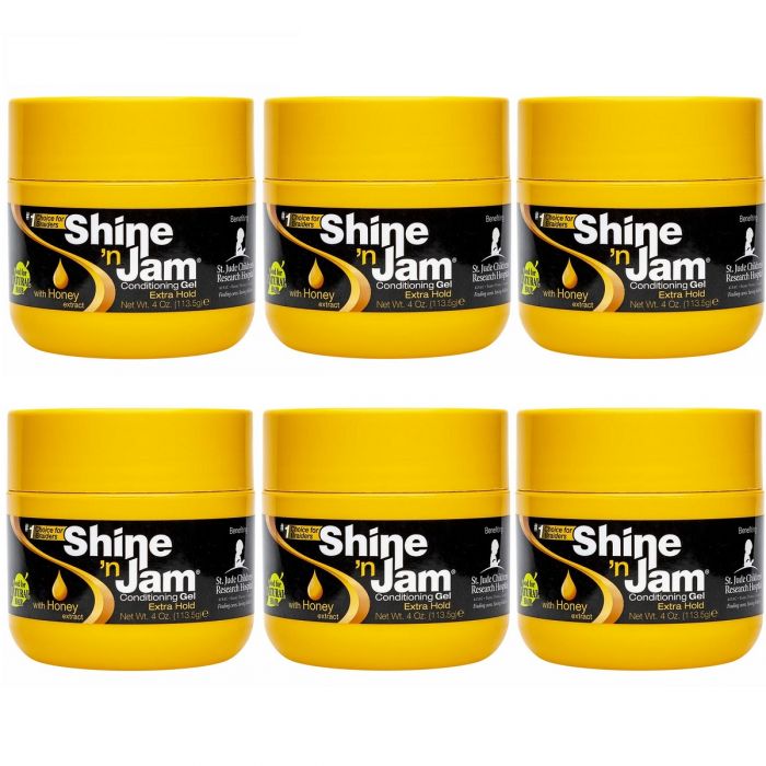 Ampro Shine 'n Jam Conditioning Gel - Extra Hold 4 oz - 6 Pack