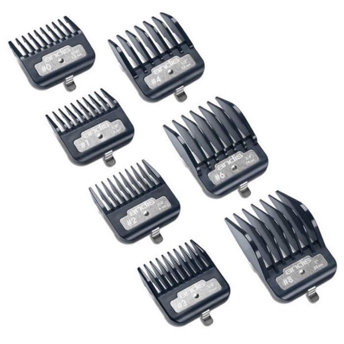 Andis Master Premium Metal Clip 7 Pcs Comb Set #33645