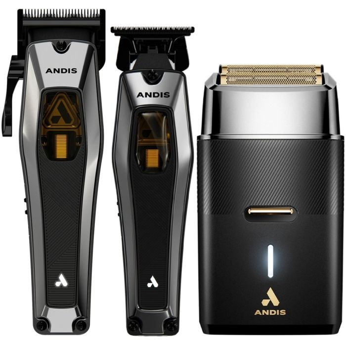 Andis Recon Cord/Cordless Clipper, Trimmer &  ProFoil Plus II Shaver [TRIO]