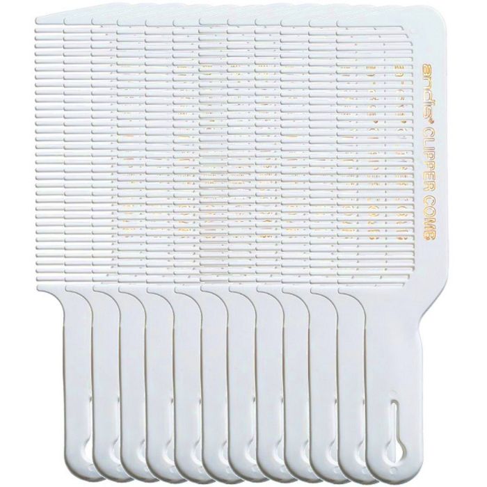Andis Clipper Comb - White #562802 [12 Pack]