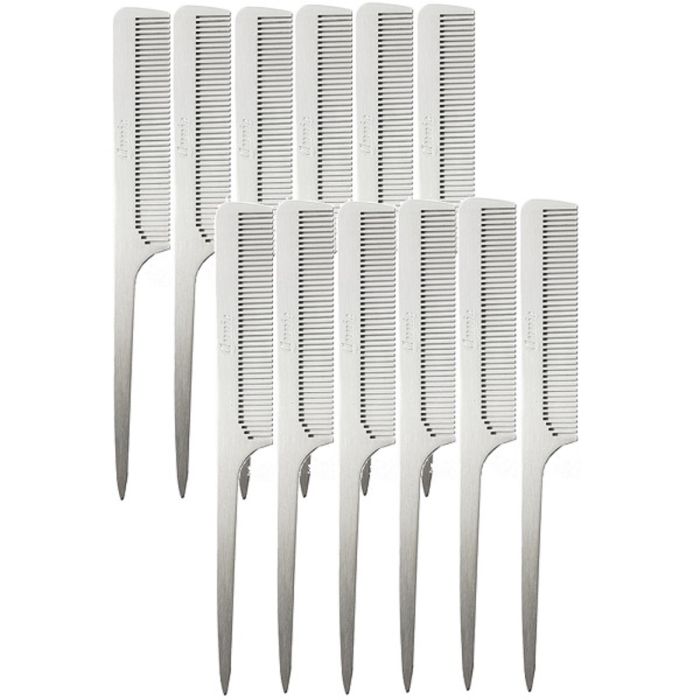 Annie Aluminum Rat Tail Comb - 7.5" #320 [12 Pack] test