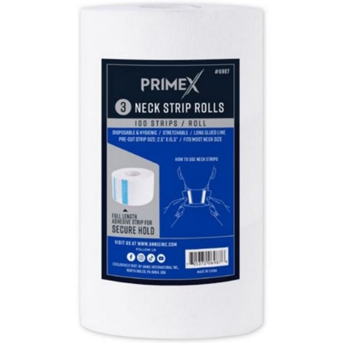 Black Ice Neck Strip Paper Rolls [Black] - 500 Strips #BIC032BLA