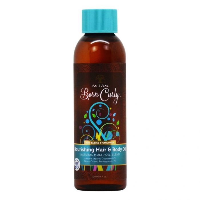 As I Am Born Curly Nourishing Hair & Body Oil for Babies & Children 4 oz