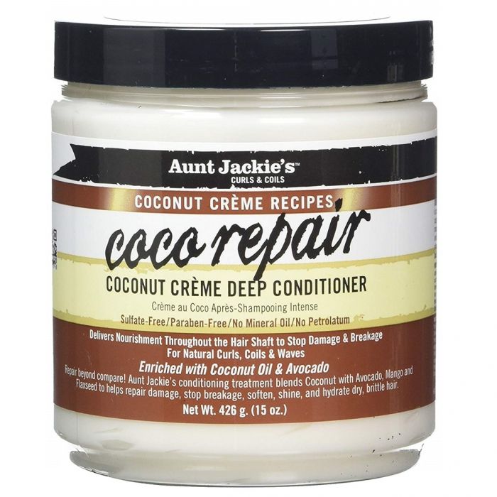 Aunt Jackie's Curls & Coil Coconut Creme Recipes Coco Repair Deep Conditioner 15 oz