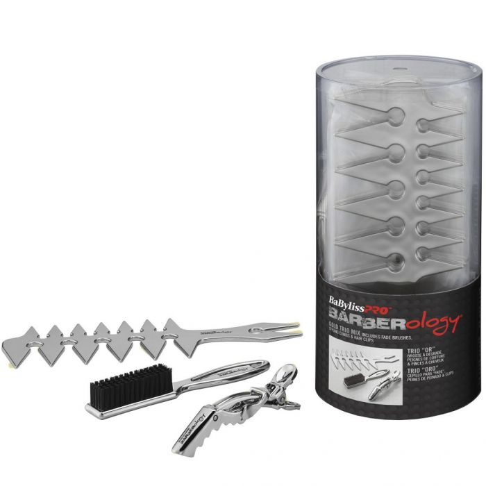 BaByliss Pro BARBERology Trio Mix - Silver #BBCKT15S - 18 Pack Bucket