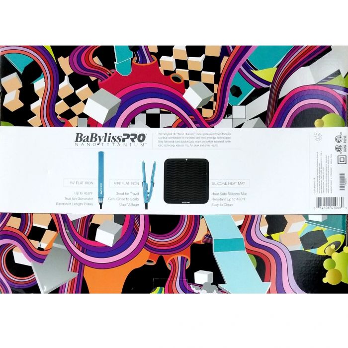 BaByliss Pro Limited Edition Holiday Box No.4 Sleek Straight - 1 1/4" Flat Iron & 1" Mini Flat Iron & Silicone Heat Mat #BNT19H4UC