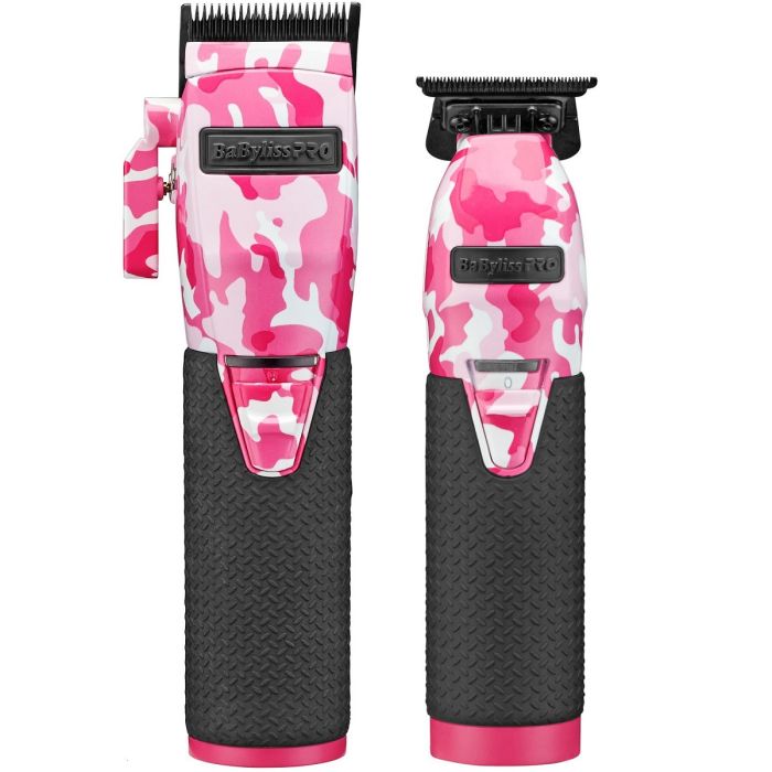 BaByliss Pro LIMITEDFX Pink Camo Metal Lithium Clipper and Trimmer #FXHOLPKCAMPK