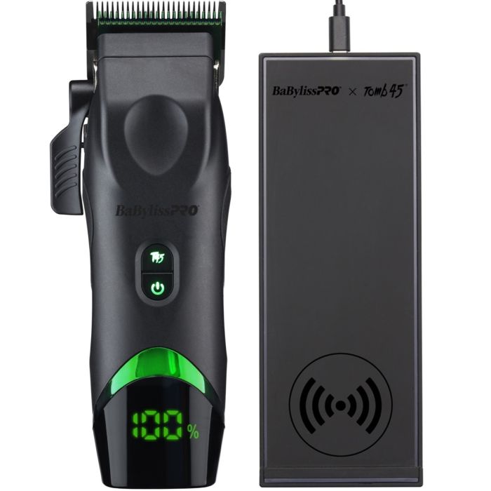 BaByliss Pro X Tomb45 Wireless Charging Clipper #FXT45C with Wireless Charging Mat #FXT45MAT