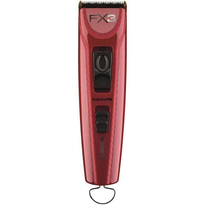BaByliss Pro FX3 Professional High Torque Clipper - Red #FXX3C (Dual Voltage)