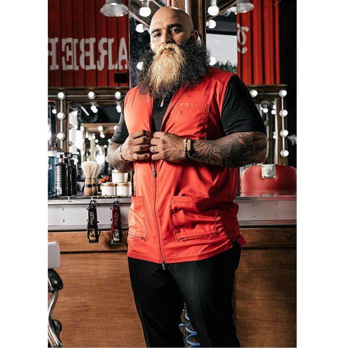 Barber Strong The Barber Vest - Red [S-5XL] #BSV01-RED