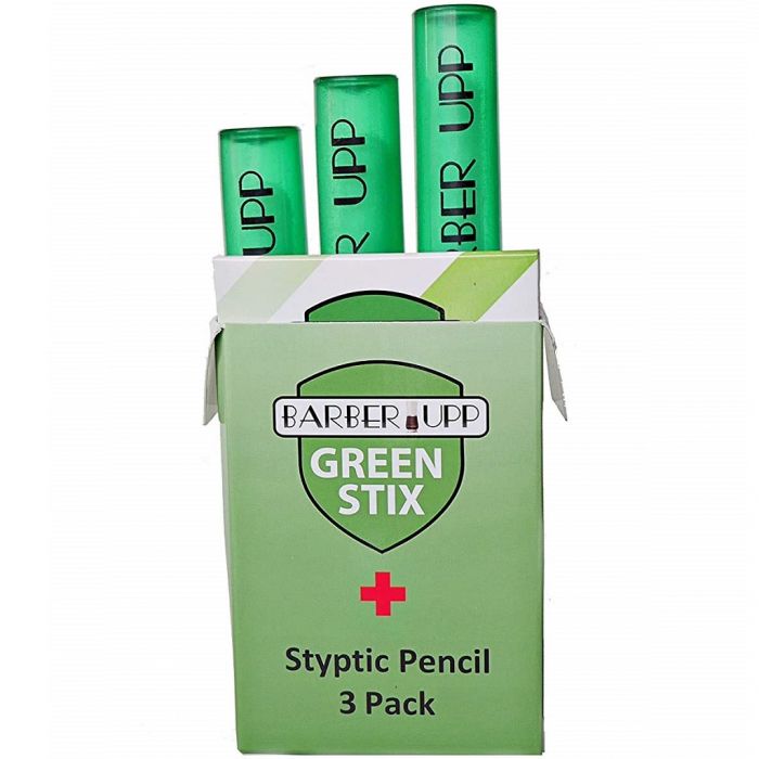 BarberUpp Green Stix Styptic Pencil + Styptic Stick Combo Pack