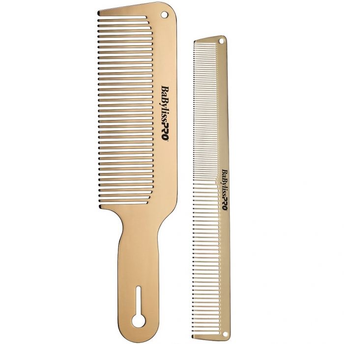 BaByliss Pro BARBERology GOLDFX Metal Comb Set #BCOMBSET2G