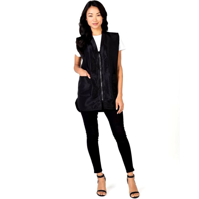 Betty Dain Stylist Wear Glitz Vest - Black [XS-3XL] #1279