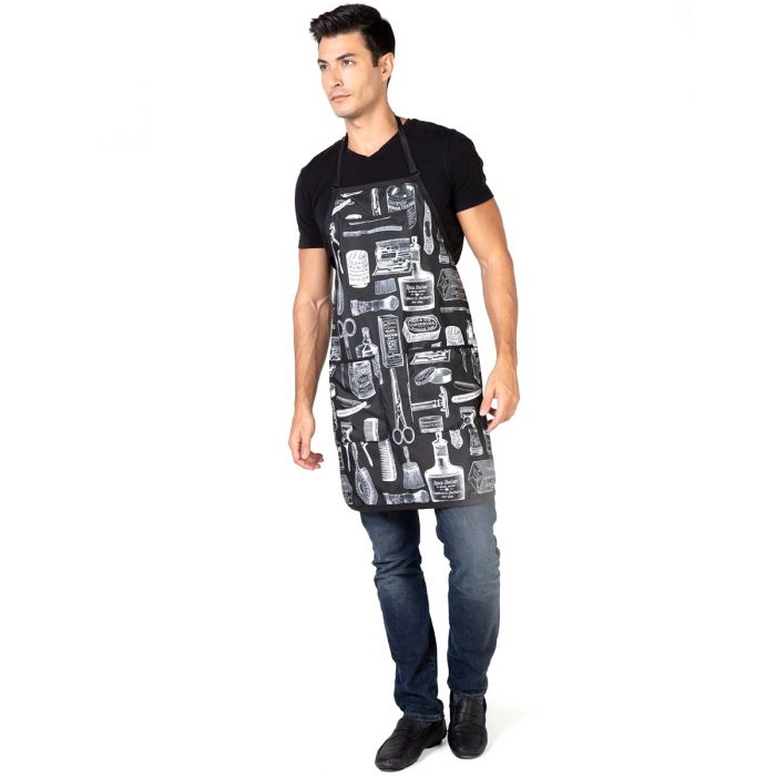 Betty Dain Vintage Barber Apron Black #172-BLK