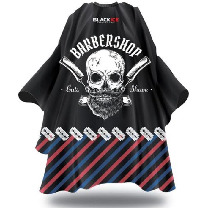 Black Ice Signature Series Barber Cape [Skull Barber] #BVE009SKU