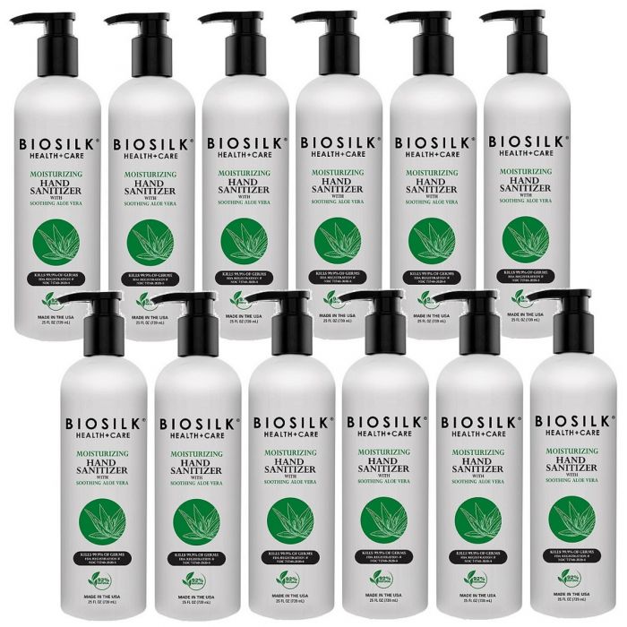 BioSilk Aloe Vera Hand Sanitizer 25 oz - 12 Pack