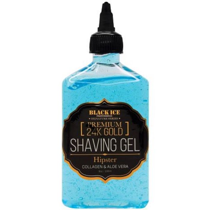 Black Ice Premium 24K Gold Shaving Gel - Hipster 8 oz #BBC009HIP