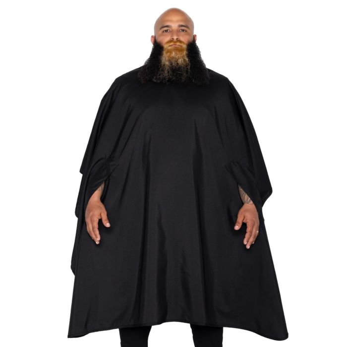 Barber Strong The Hands Free Barber Cape - Solid Black #BSC12-BLKHF