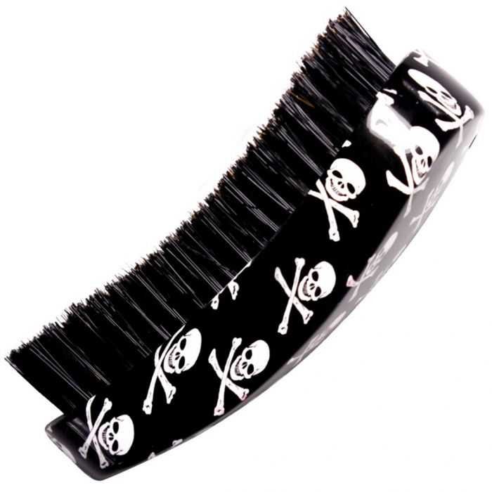Beauty Town Wavy Coiler Curved Wave Brush Medium - Pirate Skull #83104