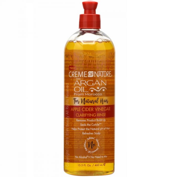 Creme of Nature Argan Oil For Natural Hair Apple Cider Vinegar Clarifying Rinse 15.5 oz
