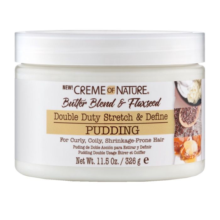 Creme of Nature Butter Blend & Flaxseed Double Duty Stretch & Define Pudding 11.5 oz