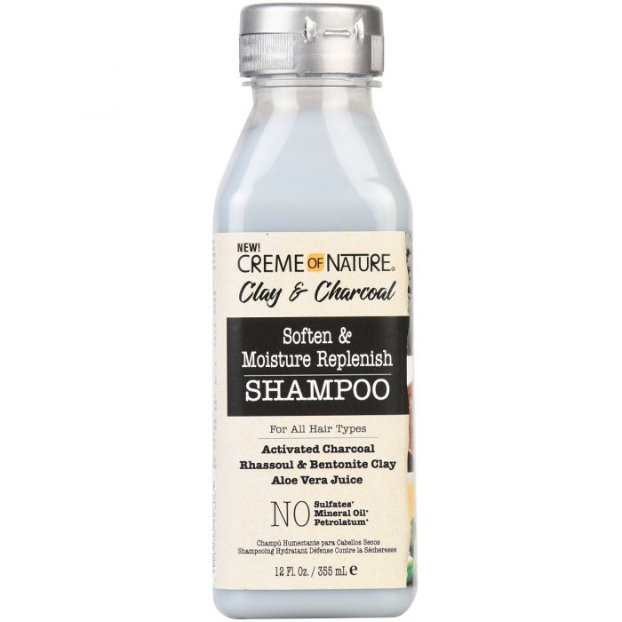 Creme of Nature Clay & Charcoal Soften & Moisture Replenish Shampoo 12 oz