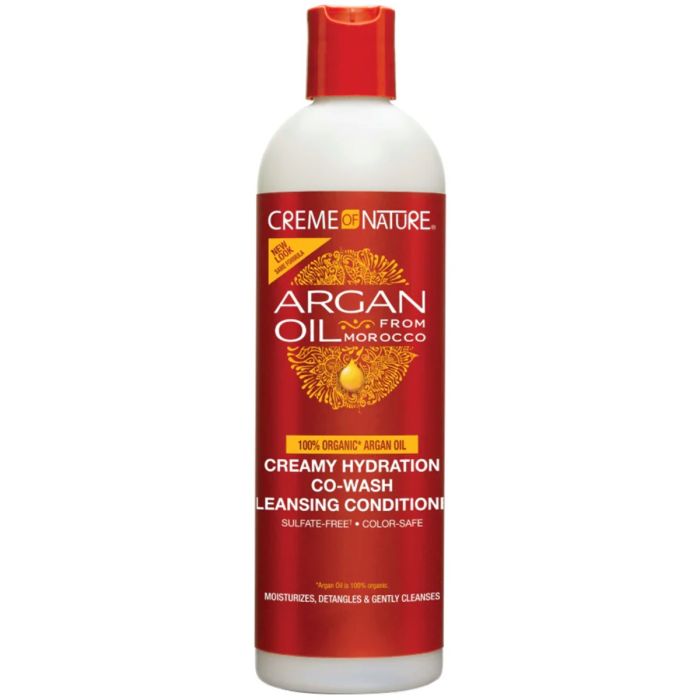 Creme of Nature Argan Oil For Natural Hair Creamy Hydration Co-Wash Cleansing Conditioner 12 oz