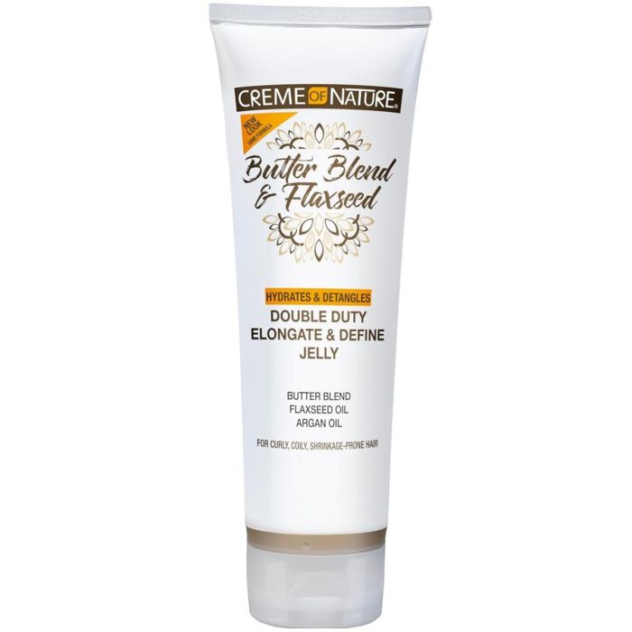 Creme of Nature Butter Blend & Flaxseed Double Duty Elongate & Define Jelly 8.4 oz