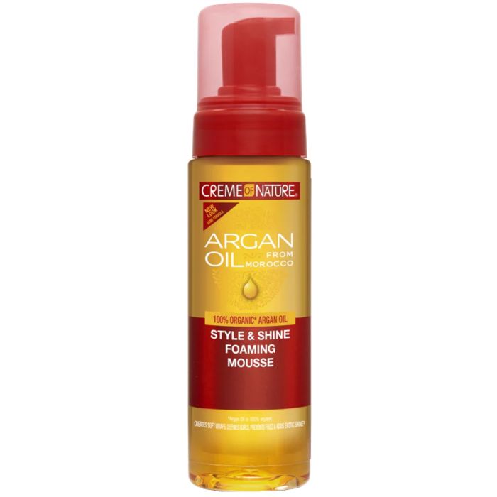 Creme of Nature Argan Oil Style & Shine Foaming Mousse 7 oz