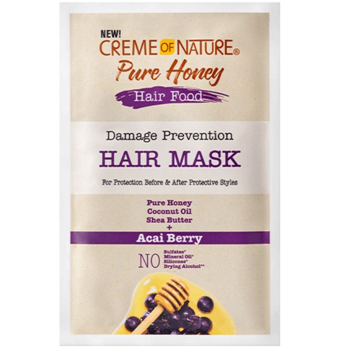 Creme of Nature Pure Honey Hair Food Damage Prevention Hair Mask 1.7 oz
