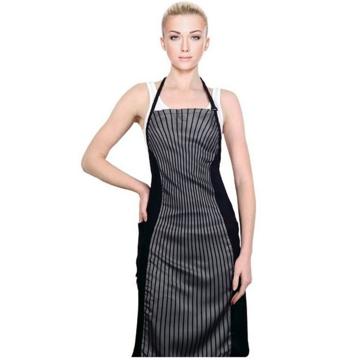 Cricket Slimming Apron - Gray Pinstripes #5512162