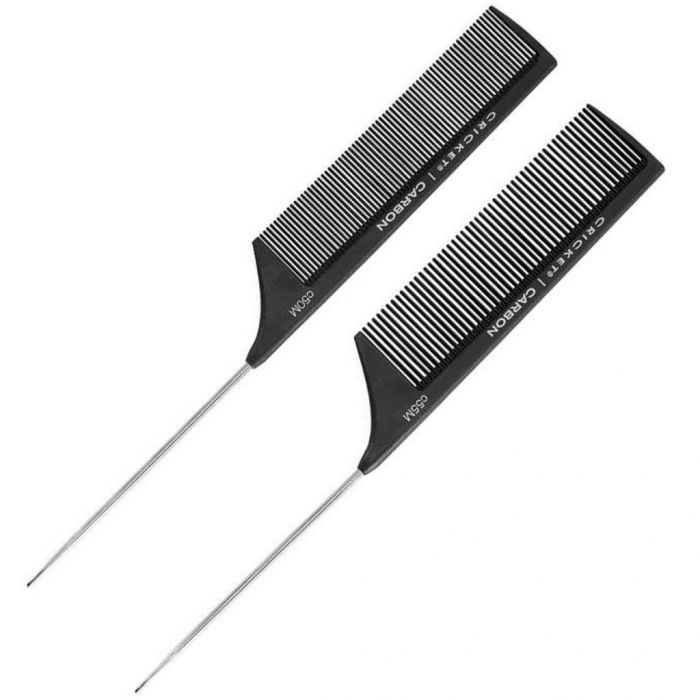 Cricket Carbon Metal Rattail Comb Duo Pack #C50M & #C55M #5515219
