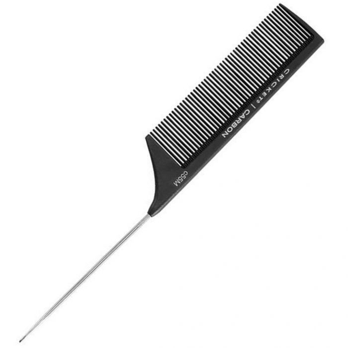 Cricket Carbon Medium Tooth Metal Rattail Comb #C55M #5515218