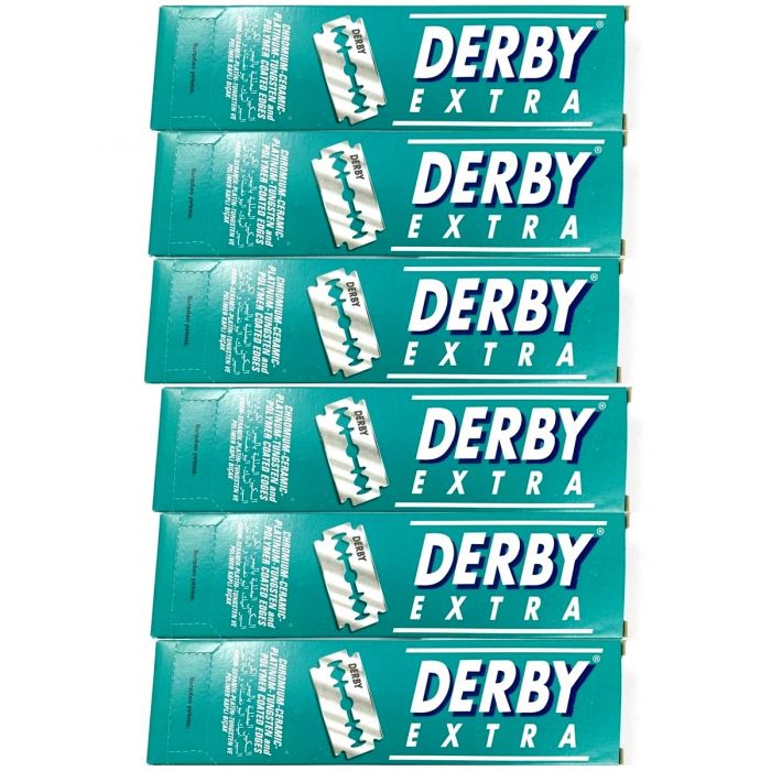 Derby Extra Stainless Double Edge Blades - 600 Blades [100 Blades x 6 Pack]