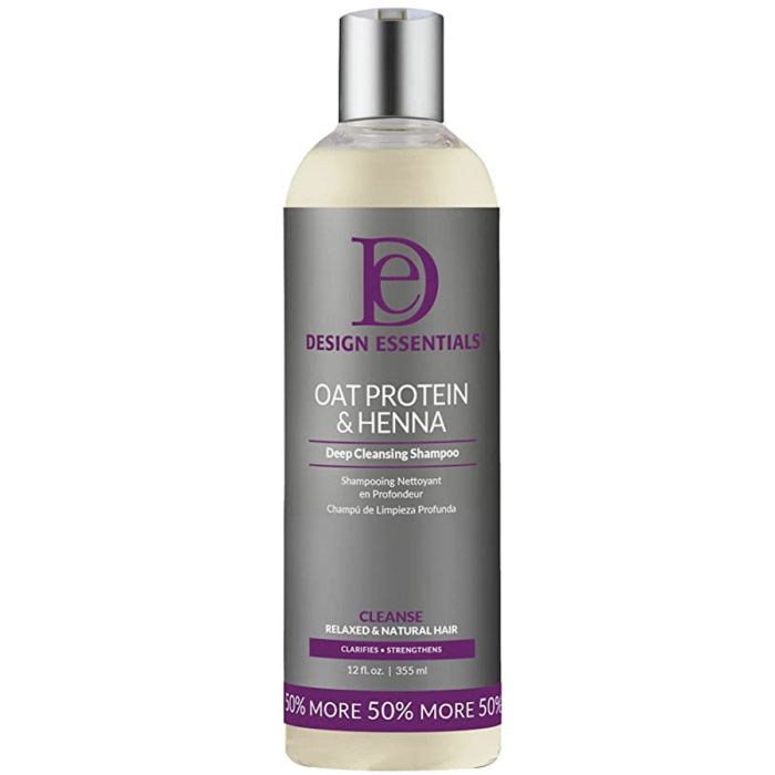 Design Essentials Oat Protein & Henna Deep Cleansing Shampoo 12 oz