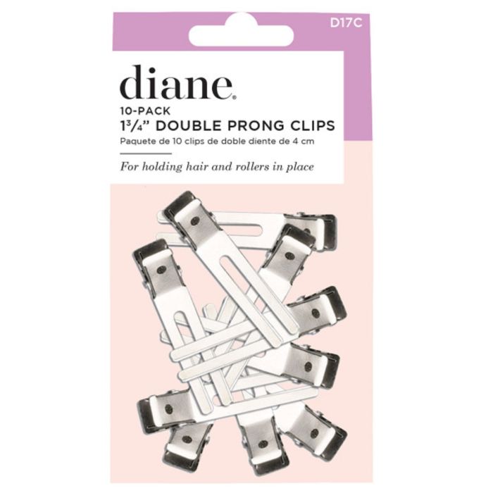 Diane Double Prong Clips 1 3/4" Silver - 10 Pack #D17C