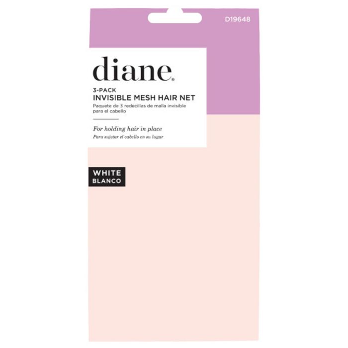 Diane Invisible Mesh Hair Net 3 Pack - White #D19648