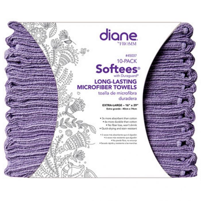 Diane Softees Long Lasting Microfiber Towels - Lilac 10 Pack #45037
