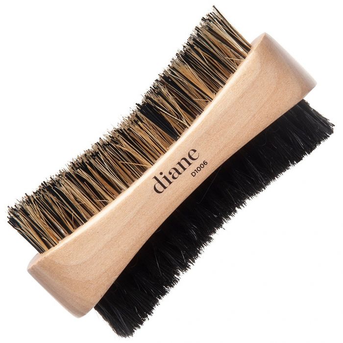 Diane Curved Reinforced Boar 2-Sided Military Brush - Soft / Hard #D1006