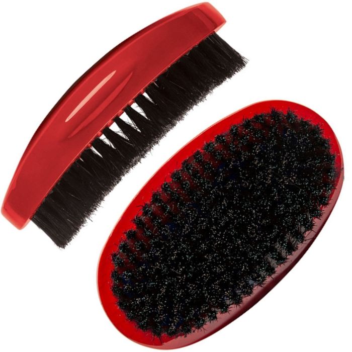 Diane Curved Prestige 100% Boar Military Wave Brush - Red / Medium #D1721