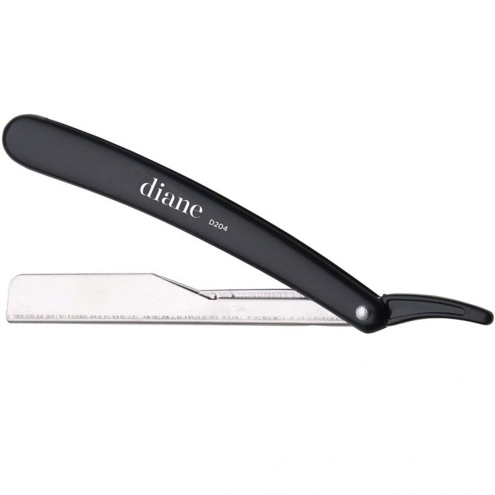 Diane Classic Straight Razor Included 2 Blades - Black #D204