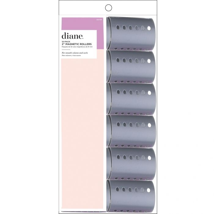 Diane Magnetic Rollers 2" Grey -12 Pack #D2724
