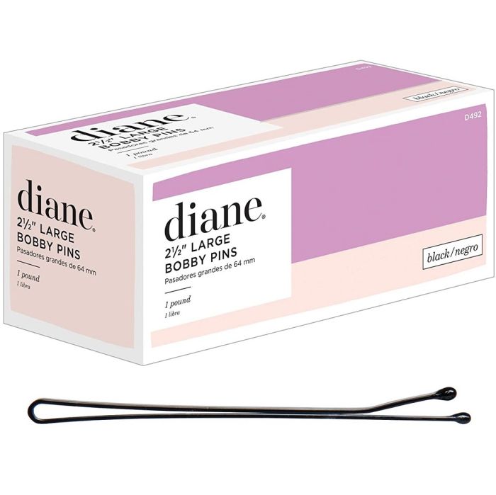 Diane 1 Pound Large Bobby Pins 2-1/2" - Black #D492