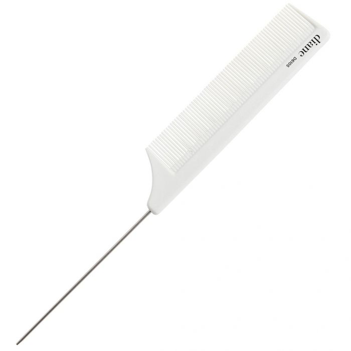 Diane Pin Tail Comb 8-1/4" - White #D6105